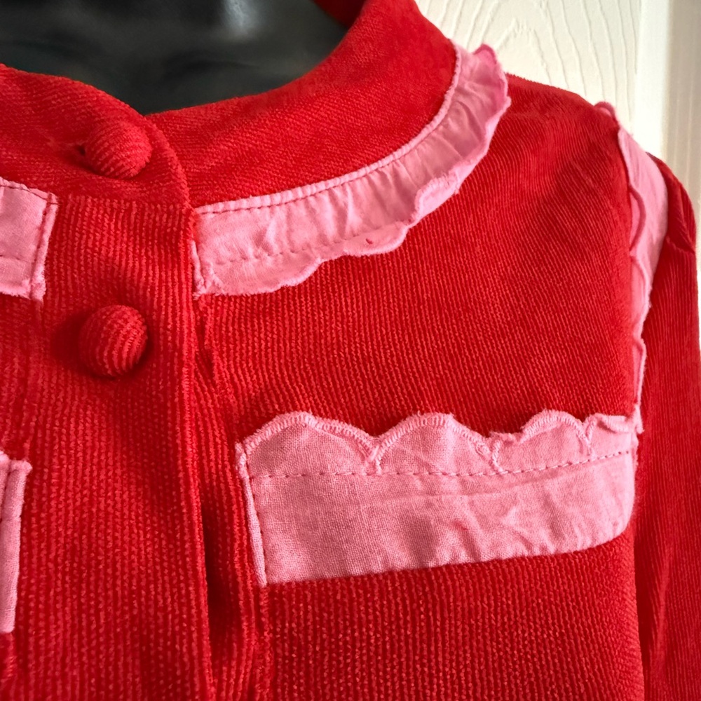 Red Corduroy Maxi Dress - Picture 3 of 5